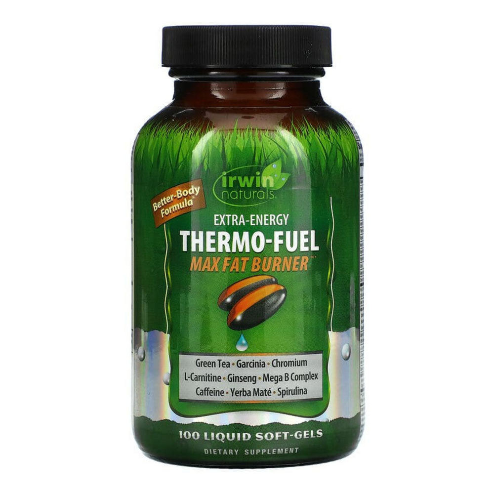 Irwin Naturals Extra Energy Thermo Fuel Max Fat Burner Liquid Soft Gels, 100 Ea